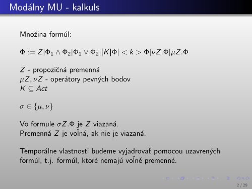 Modely konkurentnÃ½ch systÃ©mov FormÃ¡lne metÃ³dy tvorby softvÃ©ru