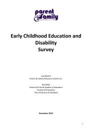 Early Childhood Education and Disability Survey - Parent & Family ...