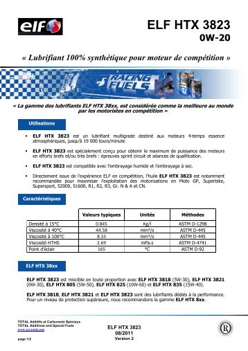 ELF HTX 3823 FR - ELF CompÃ©tition