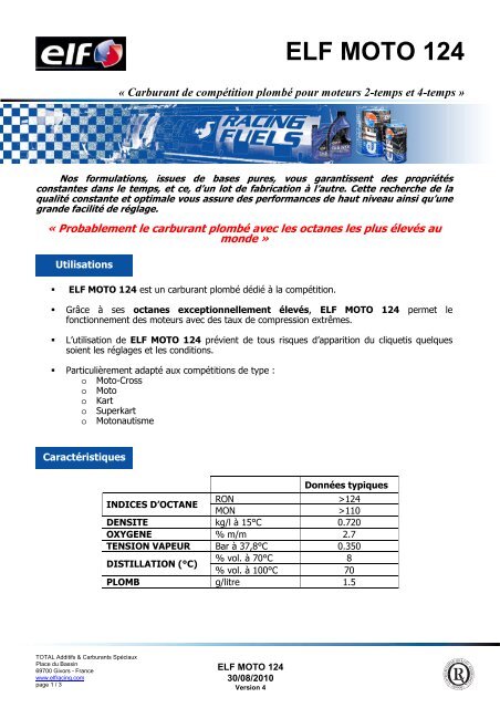 MOTO124 FR - ELF CompÃ©tition