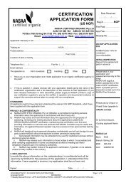 certification application form - NASAA