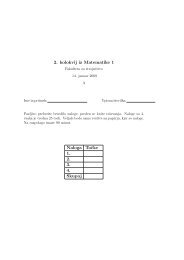 2. kolokvij iz Matematike 1 Naloga Tocke 1. 2. 3. 4. Skupaj