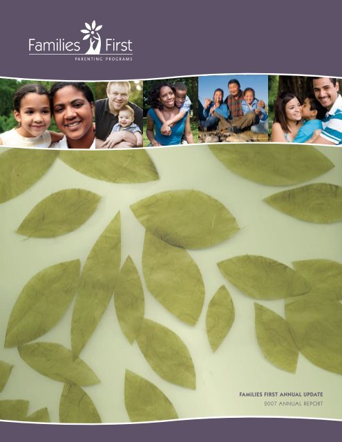 FAMILIES FIRST ANNUAL UPDATE 2007 annual RePORt