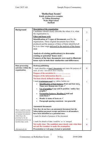 ICT Unit 2 - AS Level ICT WGS