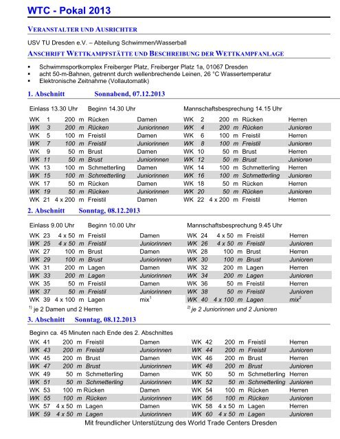 16. WTC-Pokal Dresden - USV TU Dresden e.V.