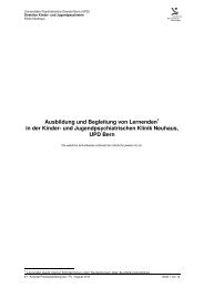 Konzept Praxisausbildung - UPD - Kanton Bern