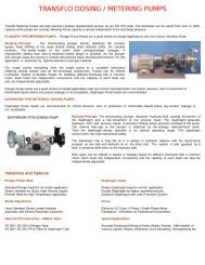 TRANSFLO DOSING / METERING PUMPS