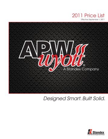 2011 Price List Designed Smart. Built Solid. - Greenfield World Trade