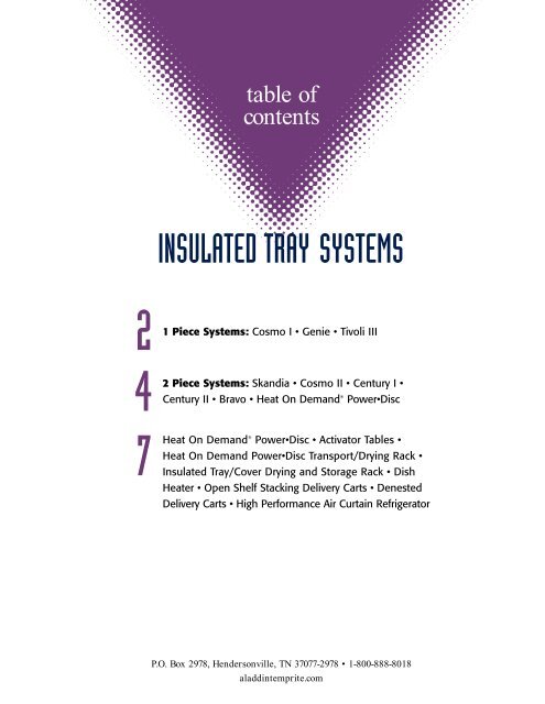 Insulated tray Systems - Greenfield World Trade