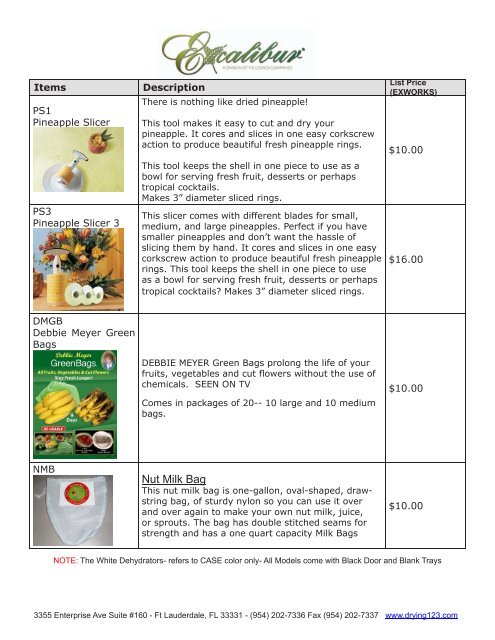 INTERNATIONAL PRICE LIST 2011 - Greenfield World Trade