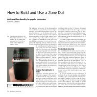 How to Build and Use a Zone Dial - Large Format Photography. Info