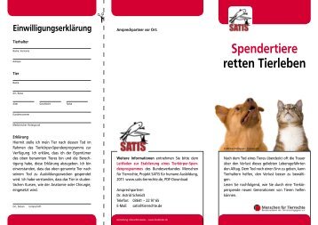 Faltblatt zum Spenderprogramm - SATIS