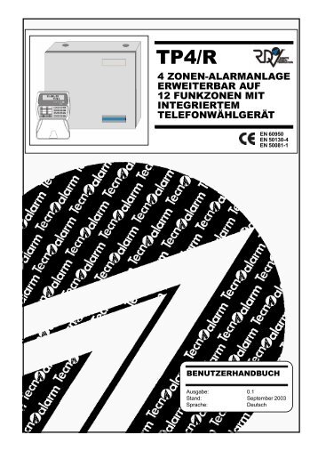 4 ZONEN-ALARMANLAGE ERWEITERBAR AUF 12 ... - Tecnoalarm