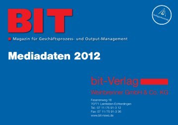 Mediadaten 2012 - im bit-Verlag