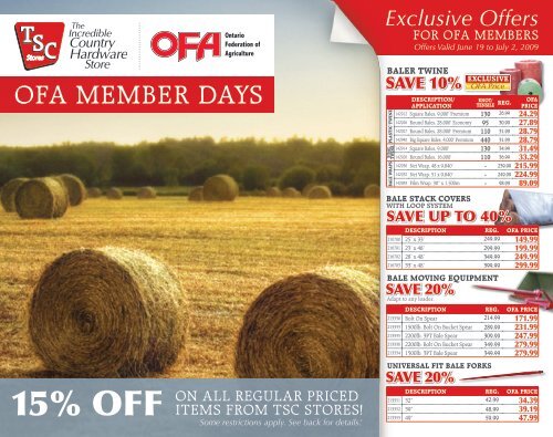 TSC's OFA Member Days Catalogue - Ontario Federation of ...