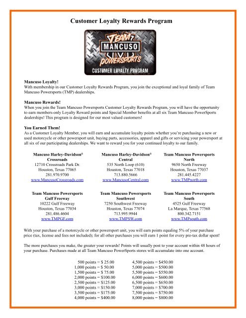Loyalty Rewards Program >> Customer Loyalty Rewards Program Loyalty Rewards Program >> Customer Loyalty Rewards Program