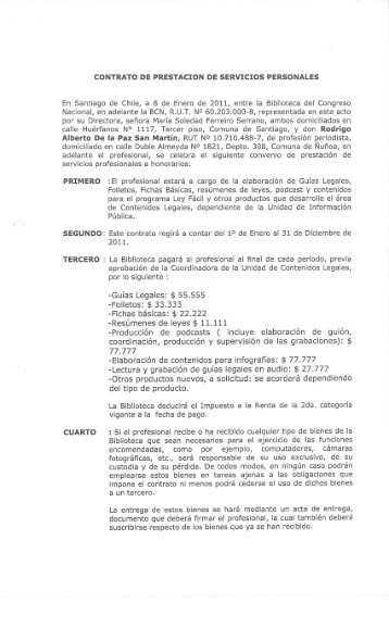 CONTRATO DE PRESTACION DE SERVICIOS PERSONALES