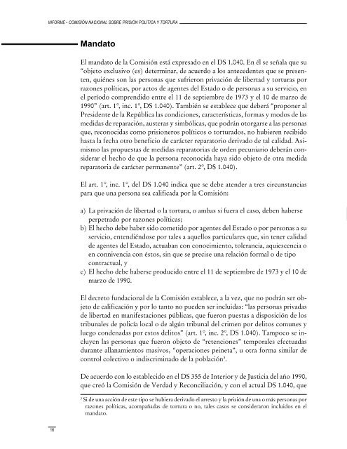 Informe de la ComisiÃ³n Nacional sobre PrisiÃ³n PolÃ­tica y Tortura