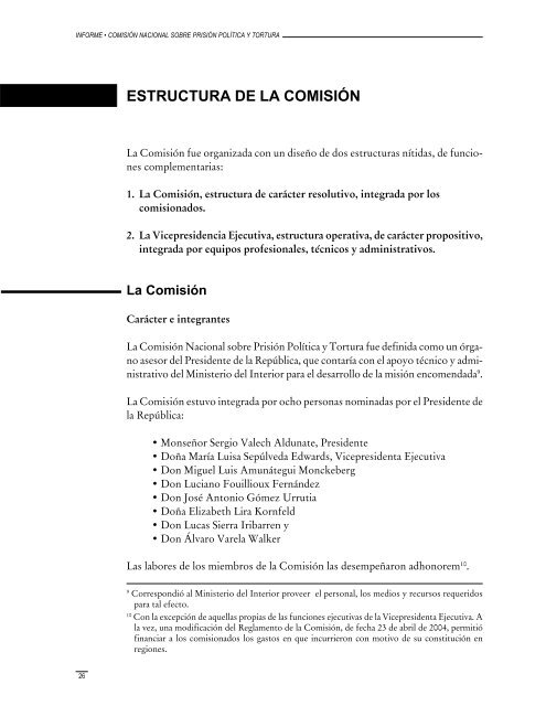 Informe de la ComisiÃ³n Nacional sobre PrisiÃ³n PolÃ­tica y Tortura