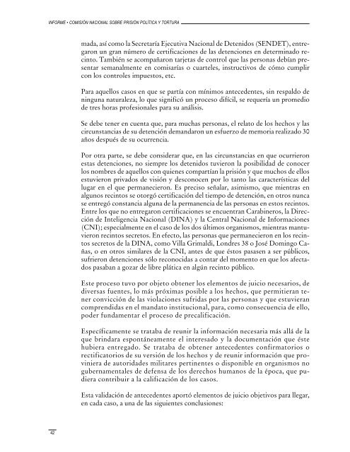 Informe de la ComisiÃ³n Nacional sobre PrisiÃ³n PolÃ­tica y Tortura