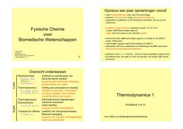 Thermodynamica 1 - Universiteit Utrecht