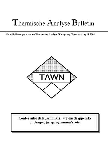 Thermische Analyse Bulletin - Universiteit Utrecht