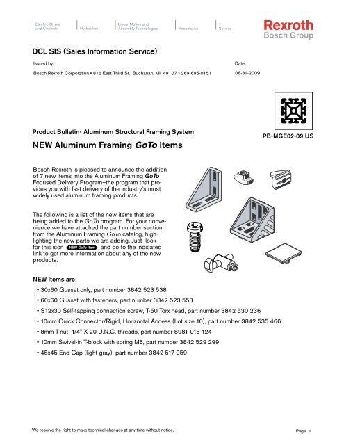 Dcl Sis Sales Information Service Bosch Rexroth Corp