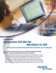 Nortel Networks Succession CSE MX for Meridian SL ... - felix telecom