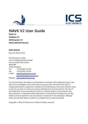 NAV6 User Guide Issue 4 - ICS Electronics Ltd