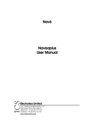 NAV6 A Plus User Guide Issue 1 (MAN3030.00) - ICS Electronics Ltd