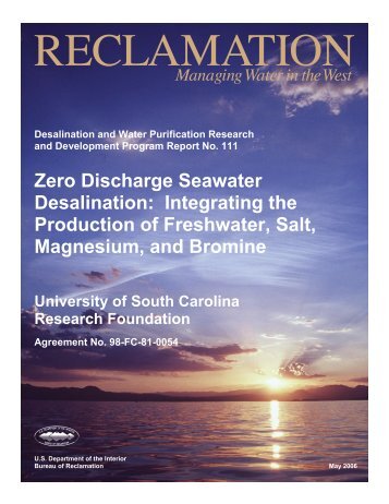 Zero Discharge Seawater Desalination - Bureau of Reclamation