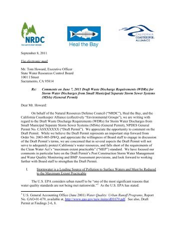 "Phase II" municipal stormwater permit - California Coastkeeper ...