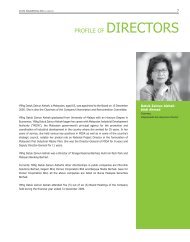 PROFILE OF DIRECTORS - Scomi Energy & Logistics Engineering