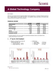 Letter to Shareholders - Scomi Energy & Logistics Engineering