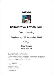 17 November 2005 - Derwent Valley Council