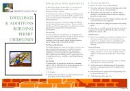 Dwellings and Additions Building Permit Guidelines