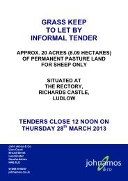 GRASS KEEP TO LET BY INFORMAL TENDER - John Amos & Co