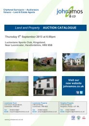 Land and Property AUCTION CATALOGUE - John Amos & Co