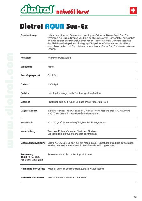 Aufbauempfehlung für Naturöl-Lasur