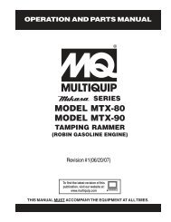 series model mtx-80 model mtx-90 tamping rammer - Southern Tool