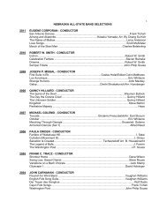 All-State Band Repertoire