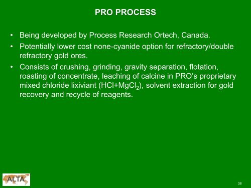 developments in the processing of refractory & complex gold ores