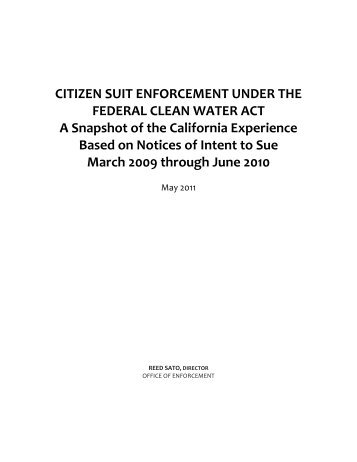 Citizen Suit Report SWRCB - California Coastkeeper Alliance