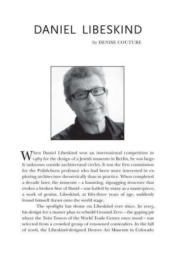 DANIEL LIBESKIND - Jewish Sages of Today