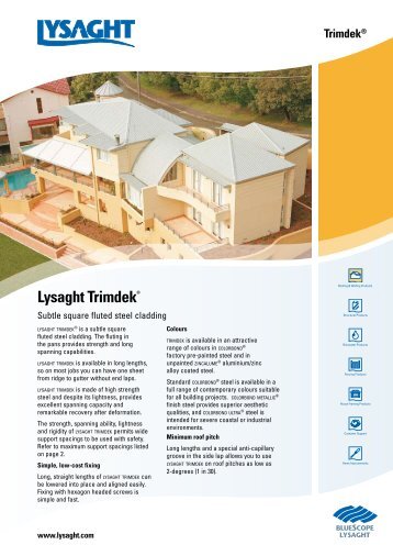 Lysaght TrimdekÂ® - Robina Roofing