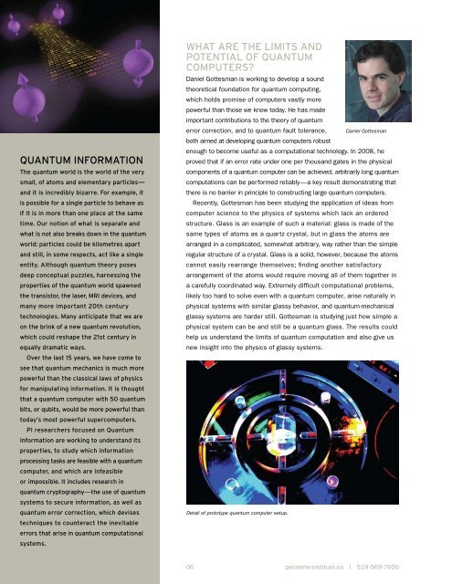 2009 Annual Report - Perimeter Institute