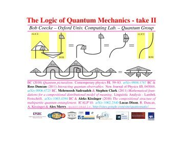 The Logic of Quantum Mechanics - take II - Perimeter Institute