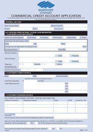 COMMERCIAL CREDIT ACCOUNT APPLICATION - Lysaght