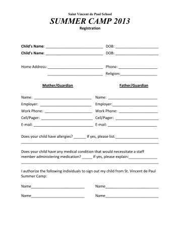 Summer C Registration Form Template 28 Images Summer Cs 2013 Landslide Skate Park Llc Summer C Registration Form Template