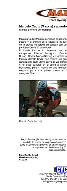 2004 - Maxxis-MSC - CJAM team cycling